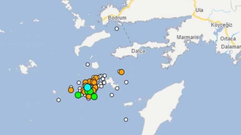 Ege Denizi'nde art arda depremler